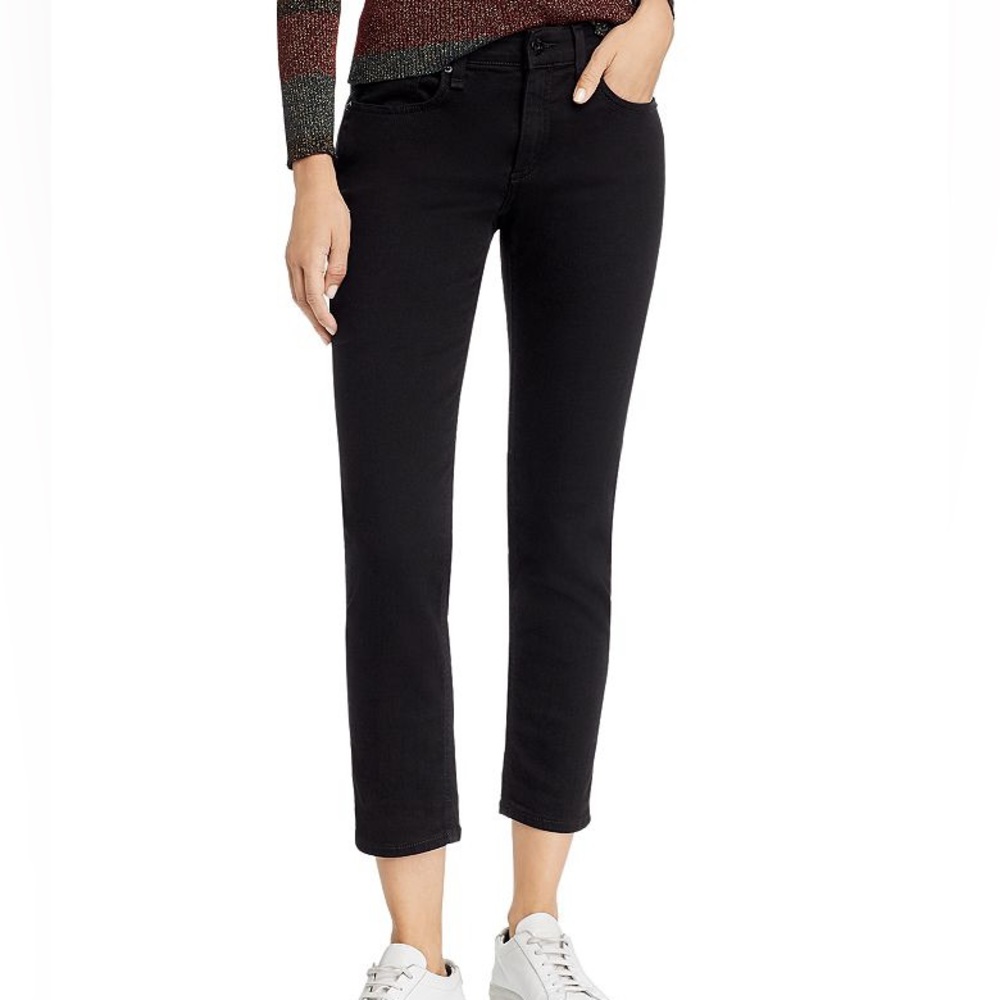 NWT Rag & Bone Dre Slim Boyfriend Jeans in No Fade Black